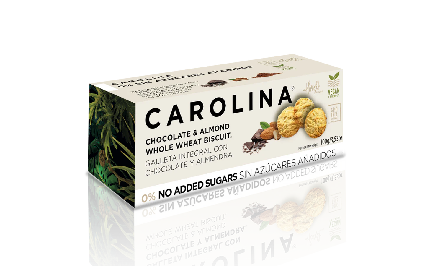 0% Cookie – No Added Sugars, Whole Wheat with Chocolate and Almond. Vegan