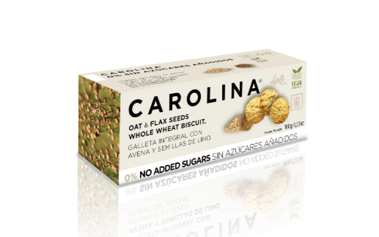 0% Cookie – No Added Sugars, Whole Wheat with Oats and Flax. Vegan