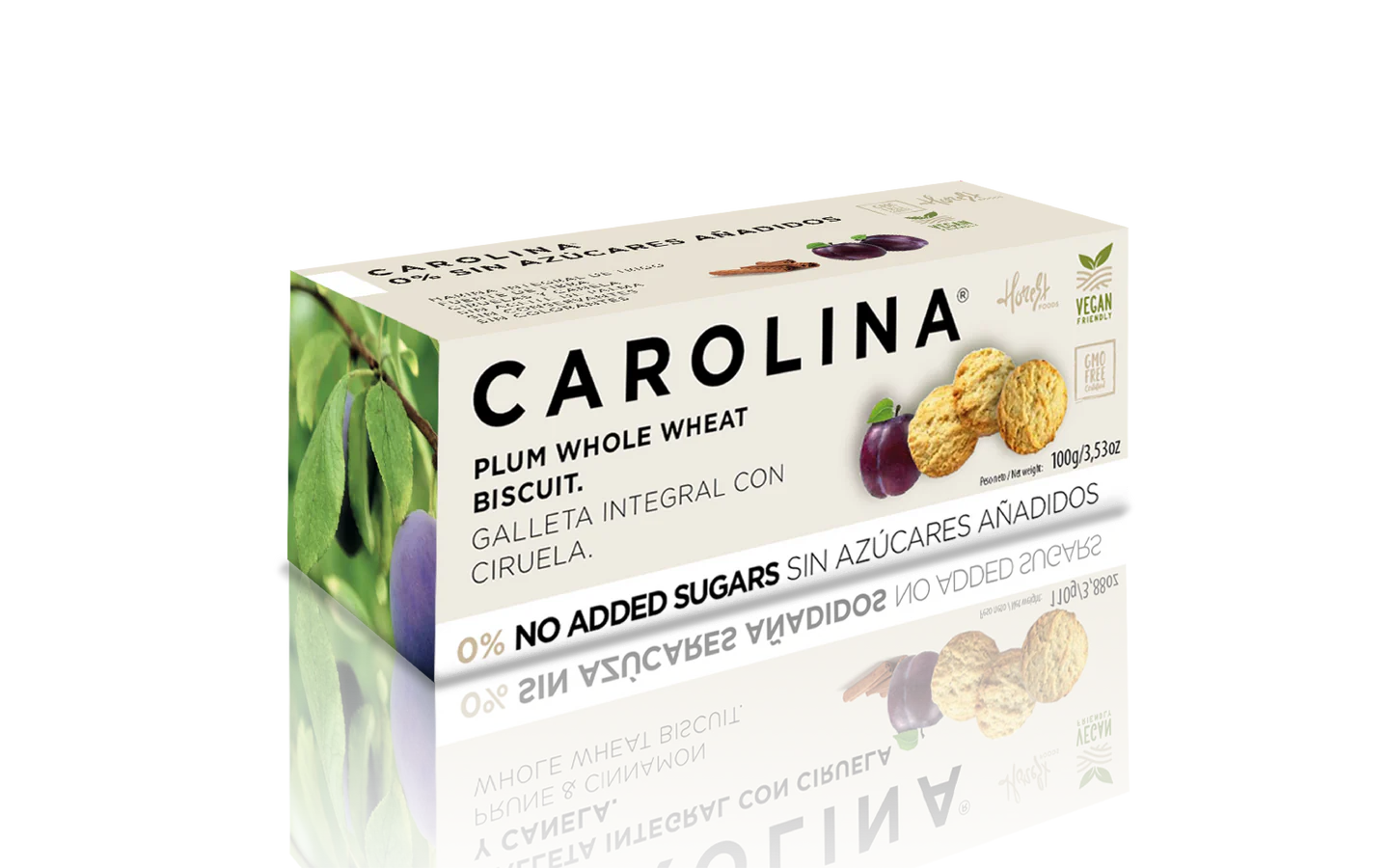 0% Cookie – No Added Sugars, Whole Wheat with Plum. Vegan