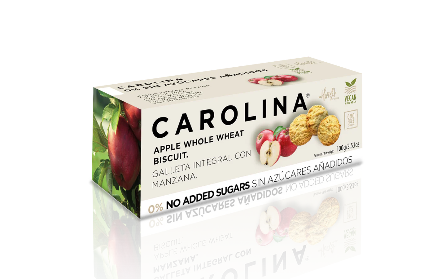 0% Cookie – No Added Sugars, Whole Wheat with Apple. Vegan